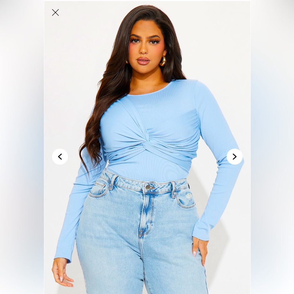 Twist Front Long Sleeve Top Fashion Nova